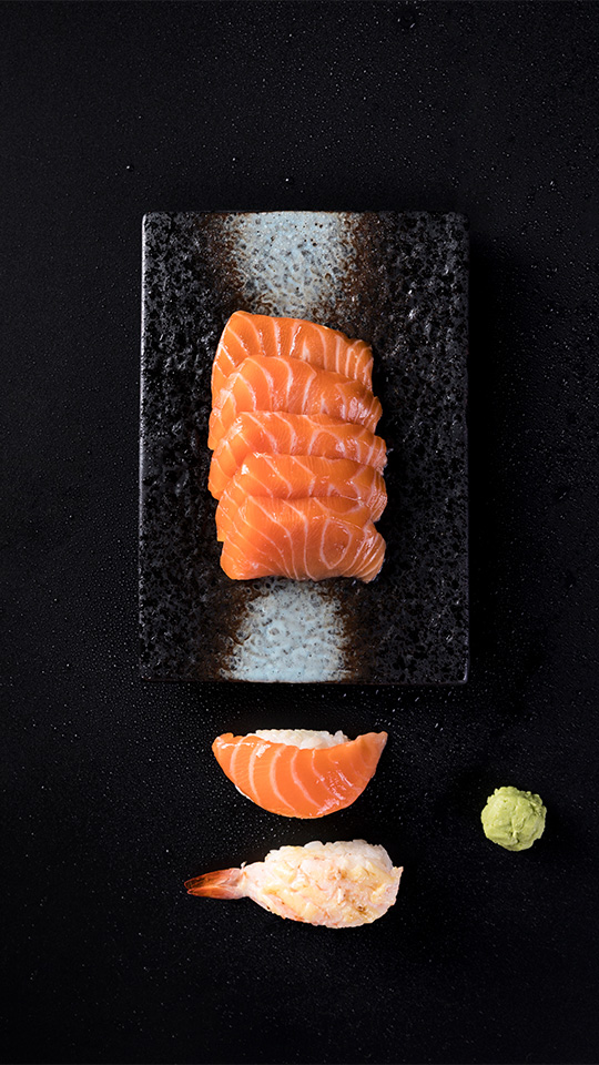 sashimi de salmón